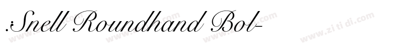 :Snell Roundhand Bol字体转换